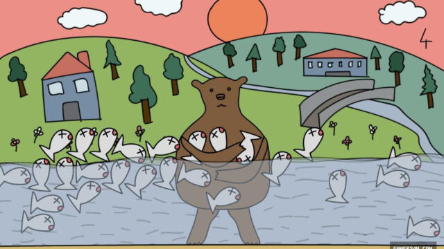 Emotional Bear Crying River