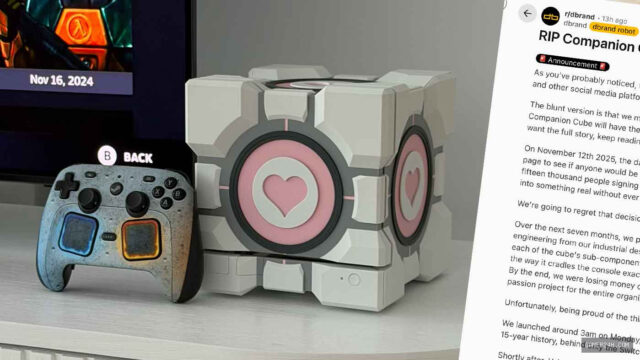 The Steam Machine Companion Cube Has Been Cancelled After Valve Pulled The Plug