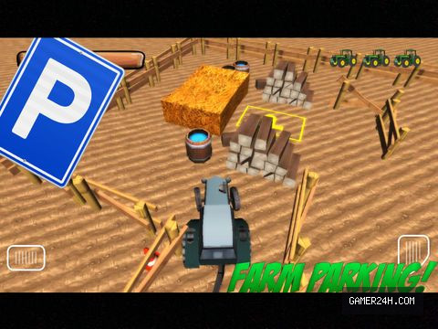 3D Farm-ing Tractor Park-ing School Drive-r Simulator