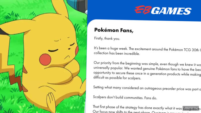EB Games Has Walked Back Its Pokemon 30th Anniversary TCG Prices Stating This Was Planned