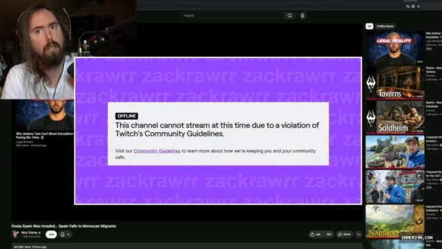 Asmongold Suspended From Twitch Again After Vile Comments