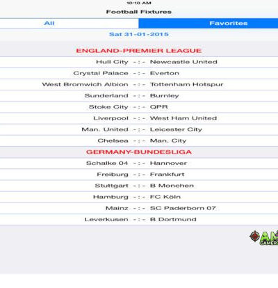 Football Fixtures *