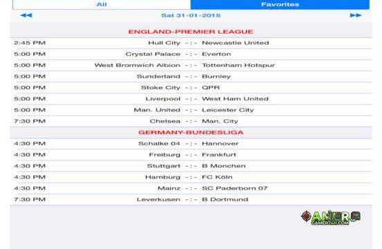 Football Fixtures *