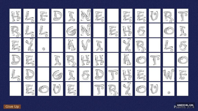 Vertical Word Puzzle