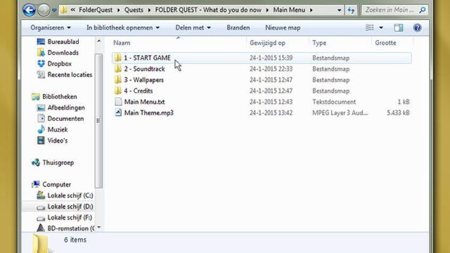 FOLDER QUEST: What do you do now?