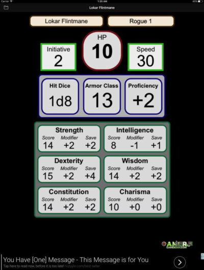 Fifth Edition Character Sheet