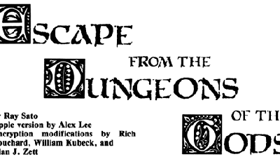 Escape from the Dungeons of the Gods