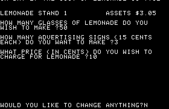 Lemonade Stand