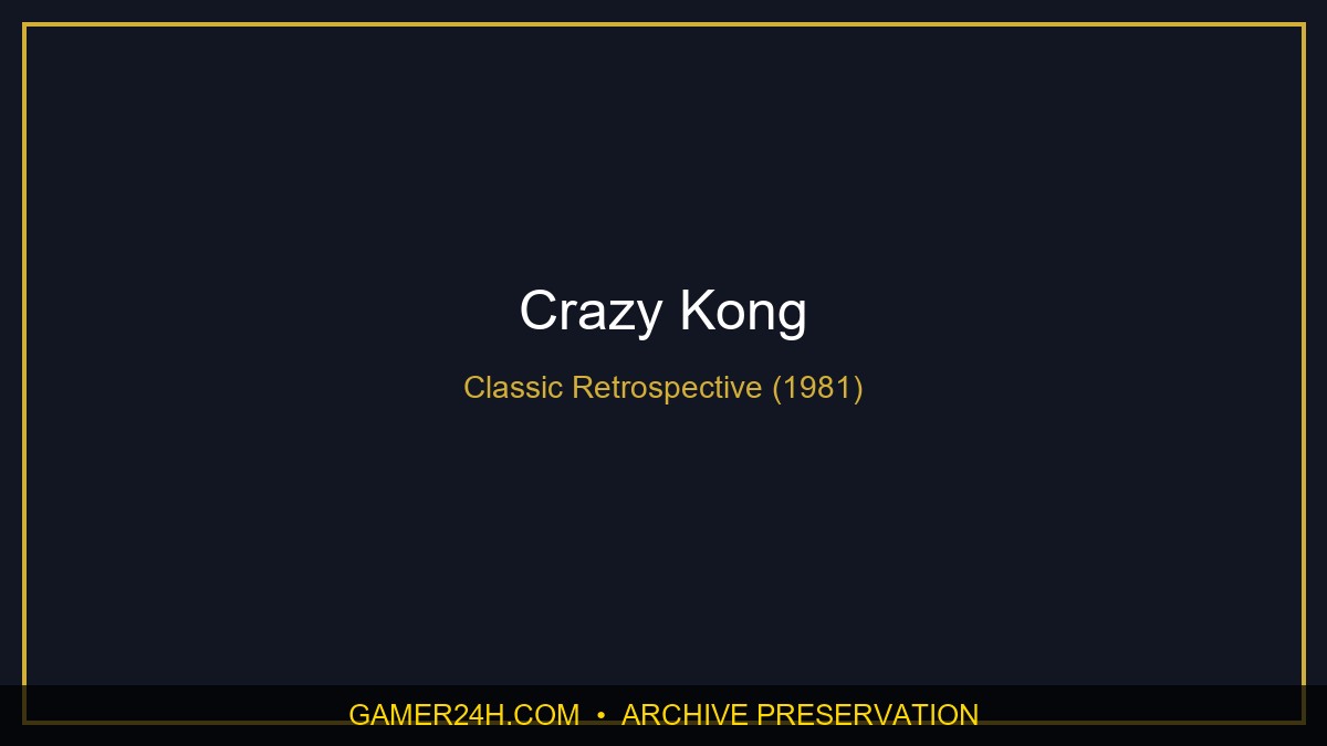 Crazy Kong Official Cover