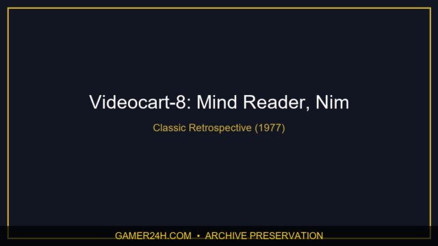 Videocart-8: Mind Reader, Nim