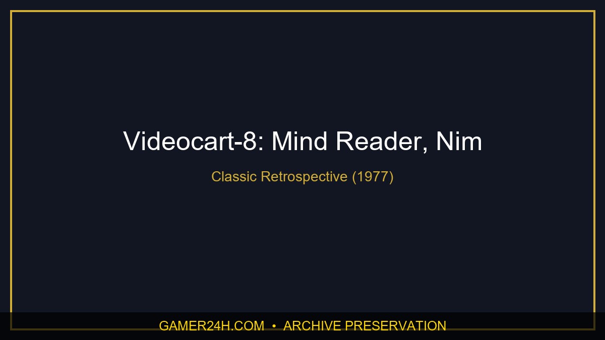 Videocart-8: Mind Reader, Nim Official Cover
