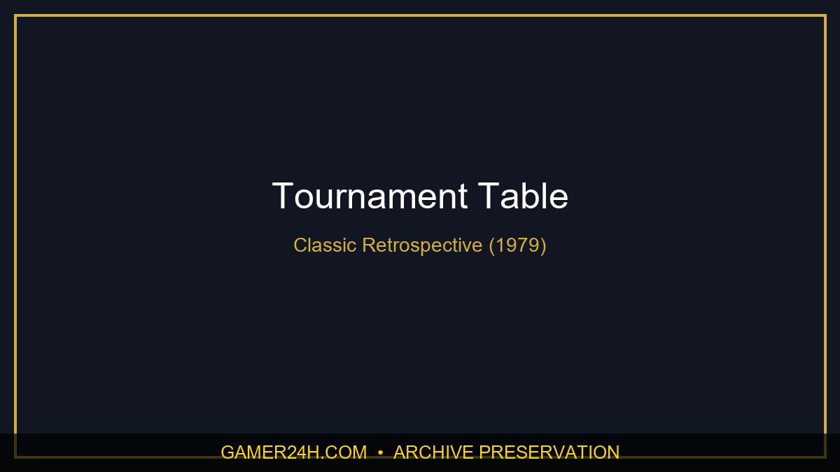 Tournament Table Official Cover