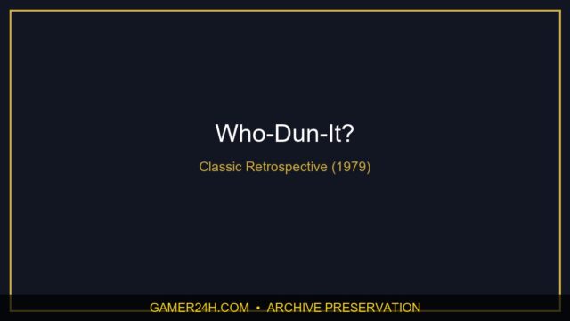 Who-Dun-It?