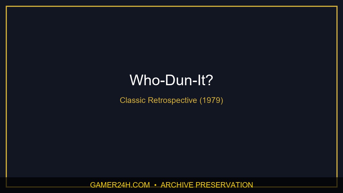 Who-Dun-It? Official Cover