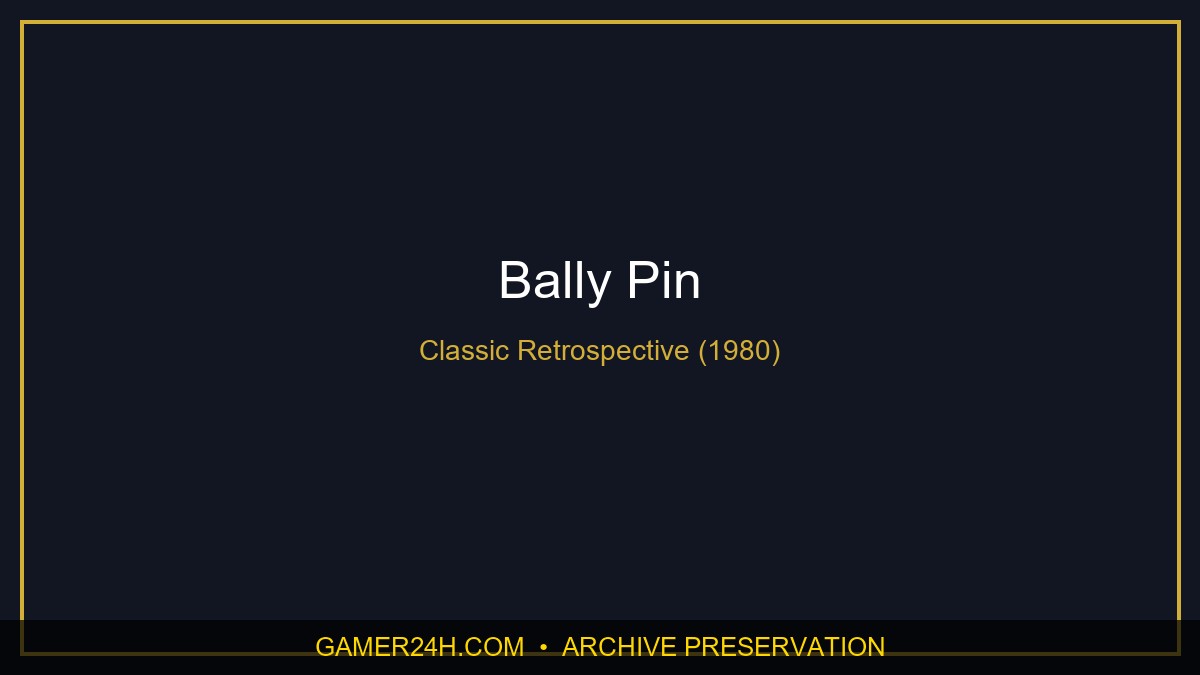 Bally Pin Official Cover