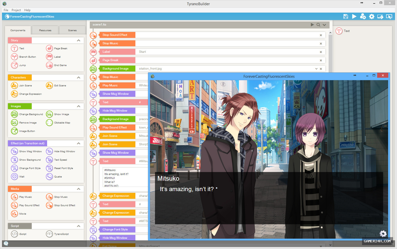 TyranoBuilder Visual Novel Studio Screenshot 2
