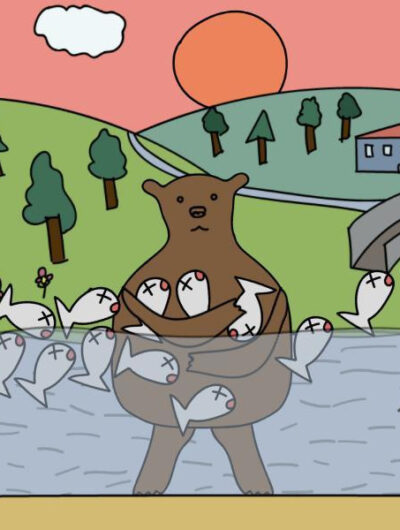Emotional Bear Crying River