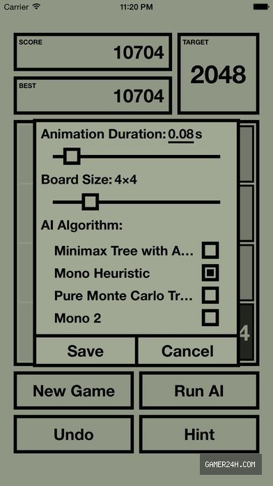 2048X AI – 2048 with AI solver Screenshot 2