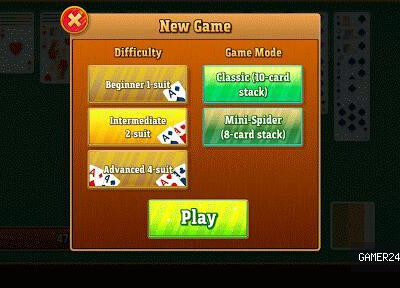 Simple Spider Solitaire