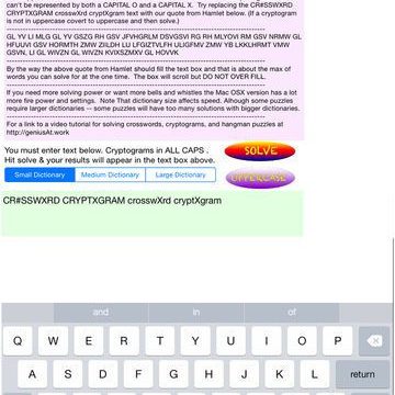 Crossword Cryptogram Solver