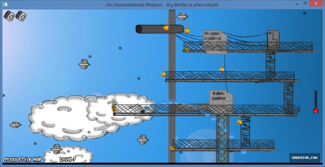 Big Bertha vs alien robots! Screenshot 4
