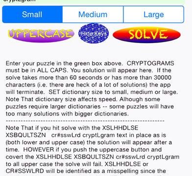 Crossword Cryptogram Solver iPhone
