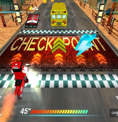 Dirtbike Survival . Block Motorcycles Racing Game