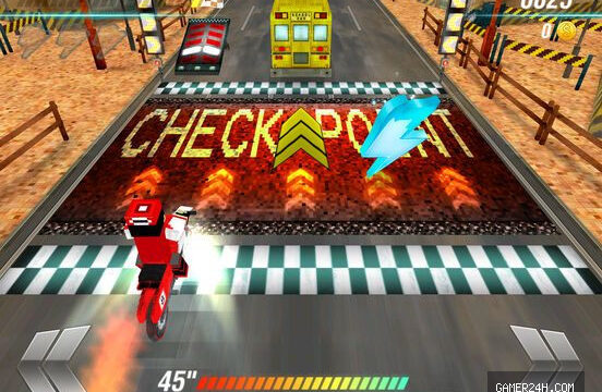 Dirtbike Survival . Block Motorcycles Racing Game
