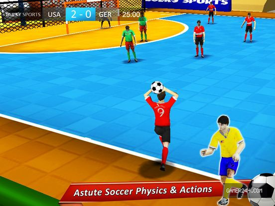 Indoor Soccer 17: Play Futsal football in arena 3D Screenshot 2