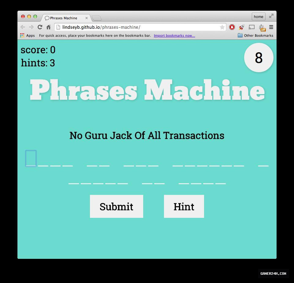 Phrases Machine - Game Overview & History