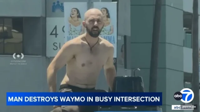 Real Life Cyberpunk 2077 NPC Goes Viral For Fighting Waymo