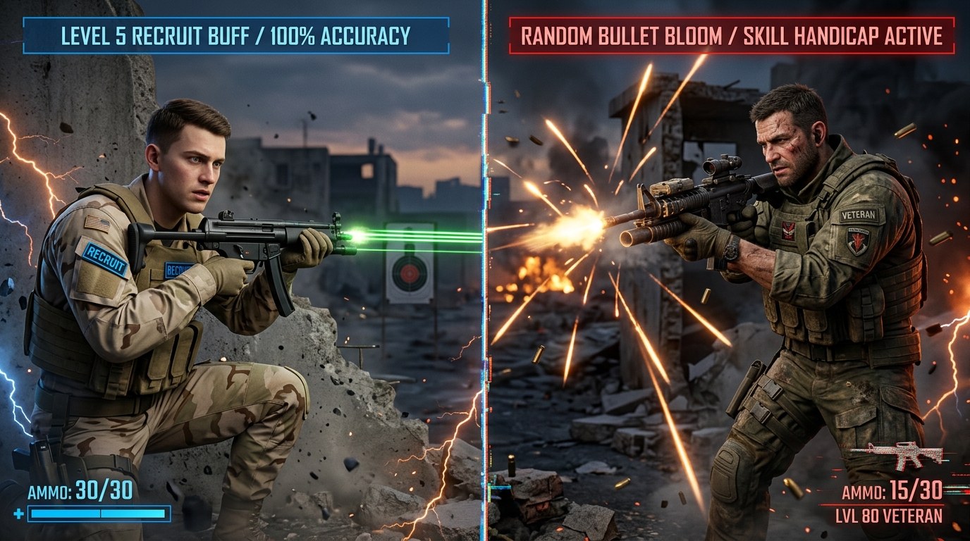PRfield 6 Low-Level Buff vs Veteran Random Bullet Bloom