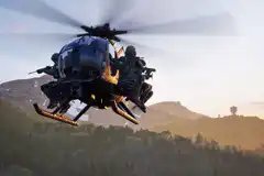 A squad of soldiers on a helicopter in Wardogs.