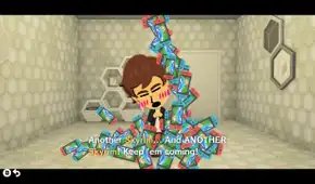 Todd Howard is showered in Nintendo Switches in Tomodachi Life: Living the Dream.