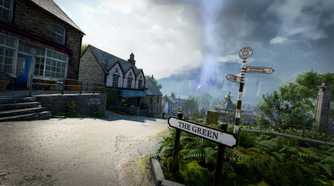 A village street in Atomfall.