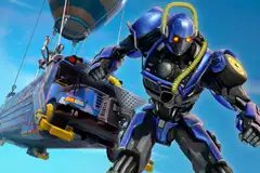 Artwork shows the Fortnite Battle Bus and the Transformers-style Battle Bus robot