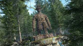 A huge wicker man in Atomfall.