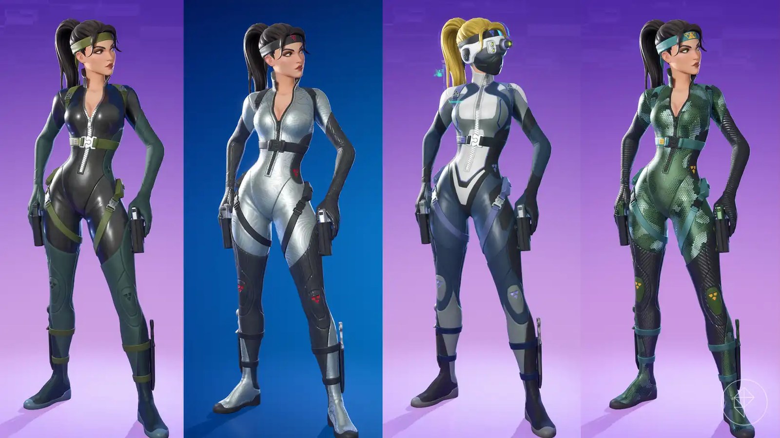 Grace Crowne, a secret agent in a skin-tight stealth suit, in Fortnite