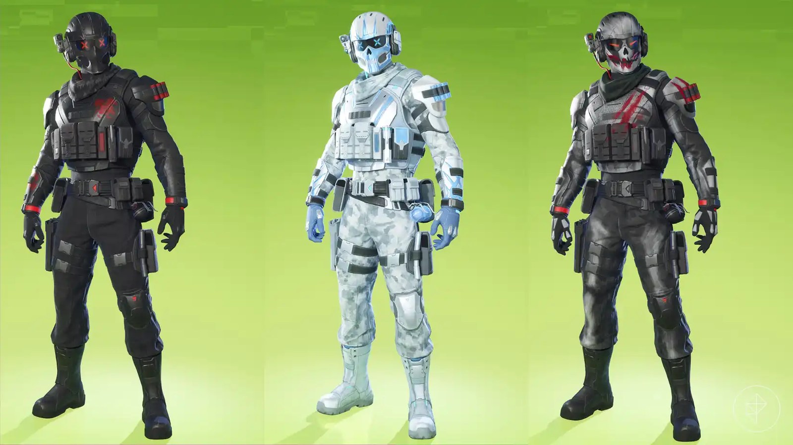 Phantom, a military operator with skull-like theming, in Fortnite
