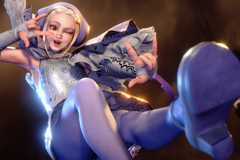 Ingrid does a cheeky pose in Street Fighter 6