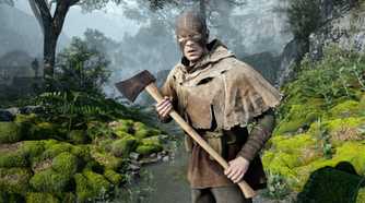 A druid with an axe in Atomfall.