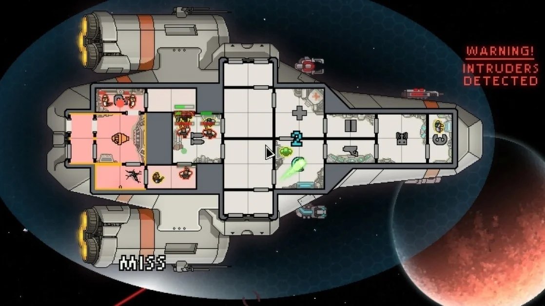 FTL's Kestrel during battle.