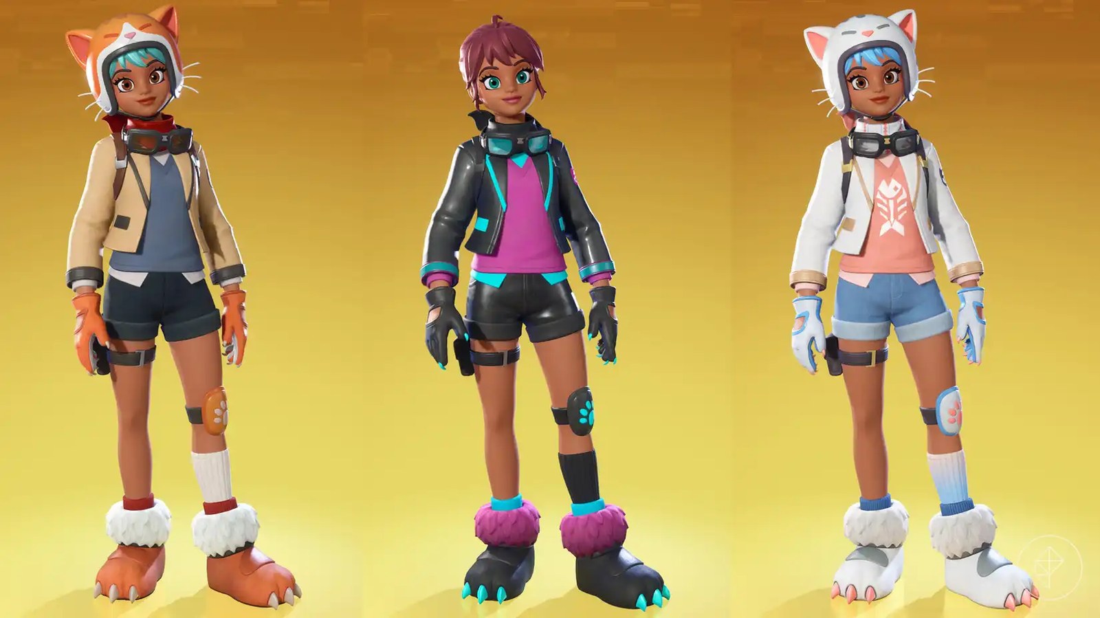 K1ttyw1ns, a young girl in a helmet with cat ears, in Fortnite