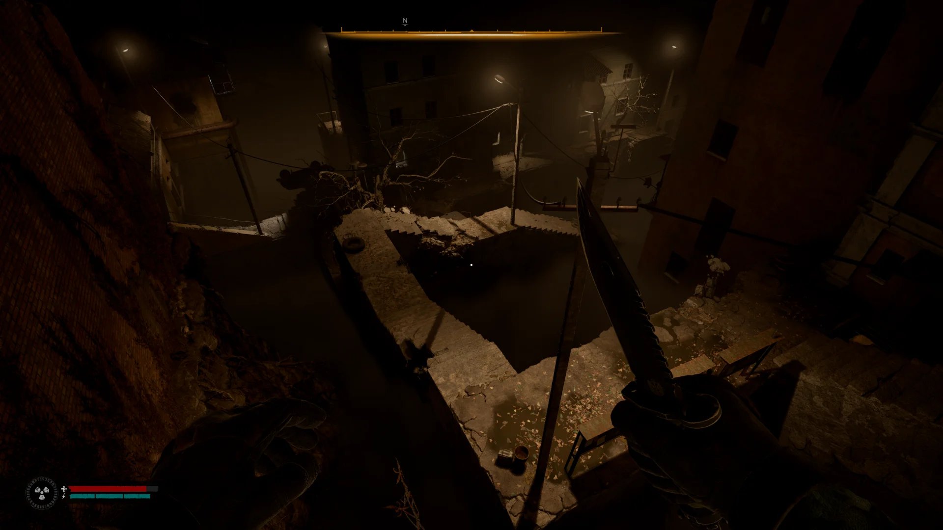 A strange Lymansk street in STALKER 2: Cost of Hope.