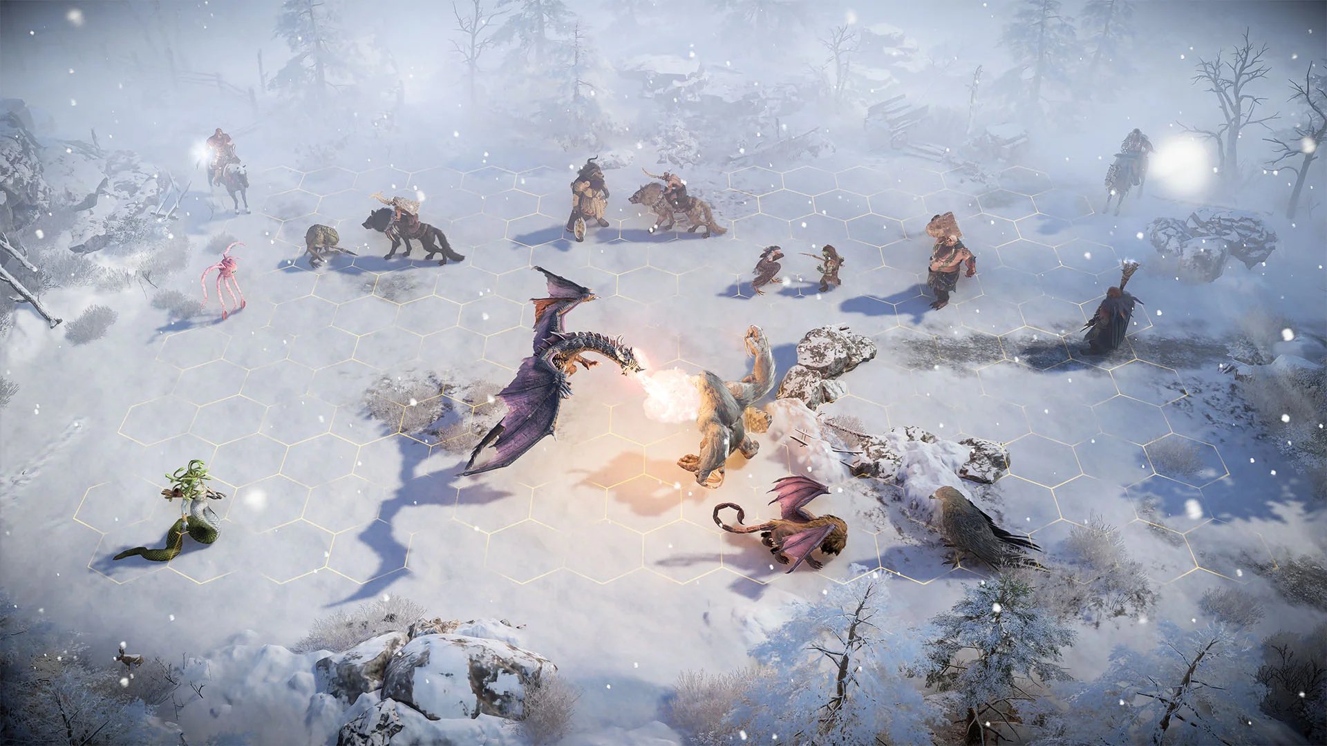 An arctic scene in Heroes of Might and Magic 3 Remake
