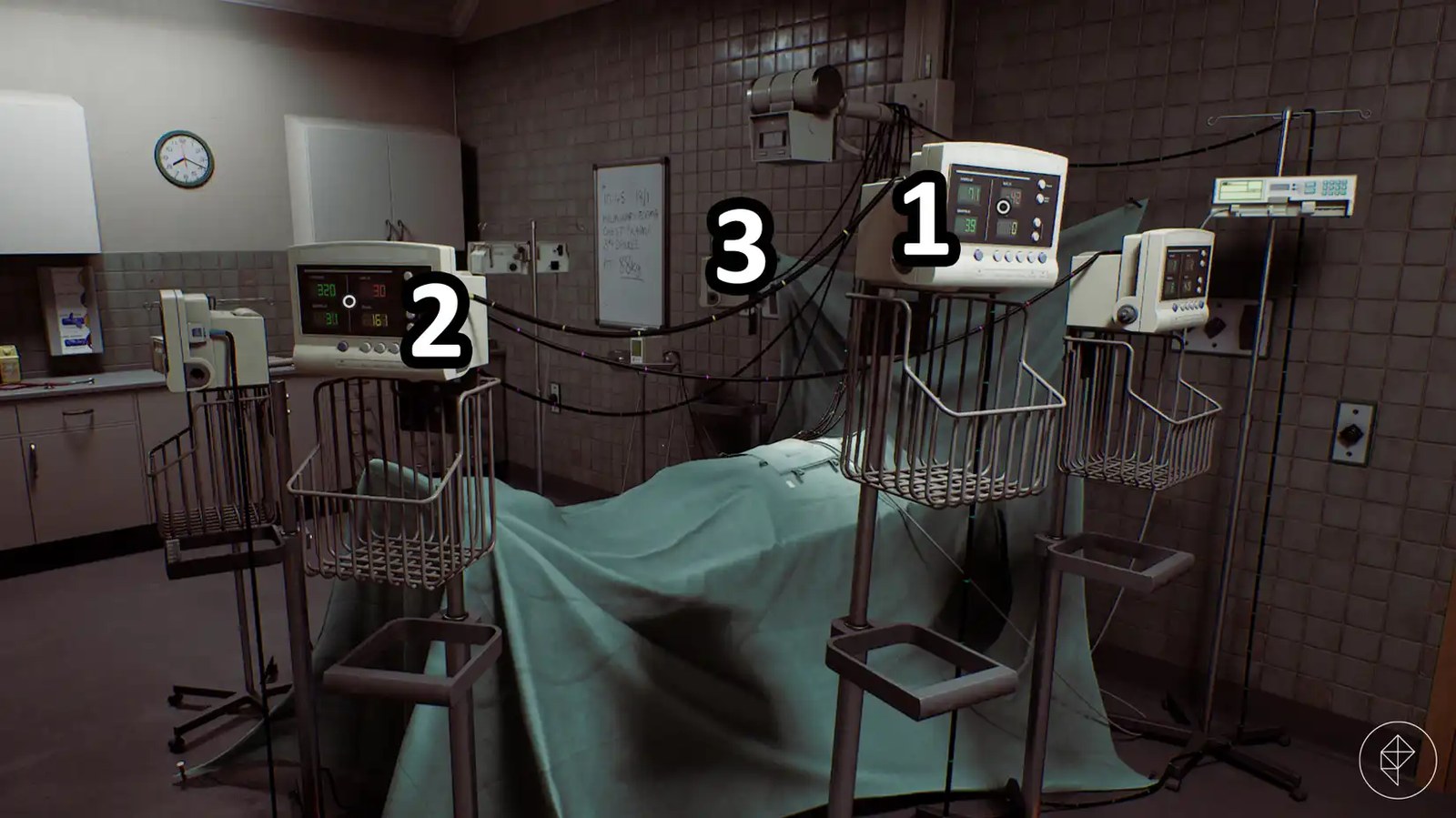 The correct order to read the patient's vitals in Silent Hill: Townfall.