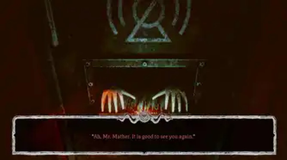 The conductor's hands through a slot in a door in Dreadline Express.