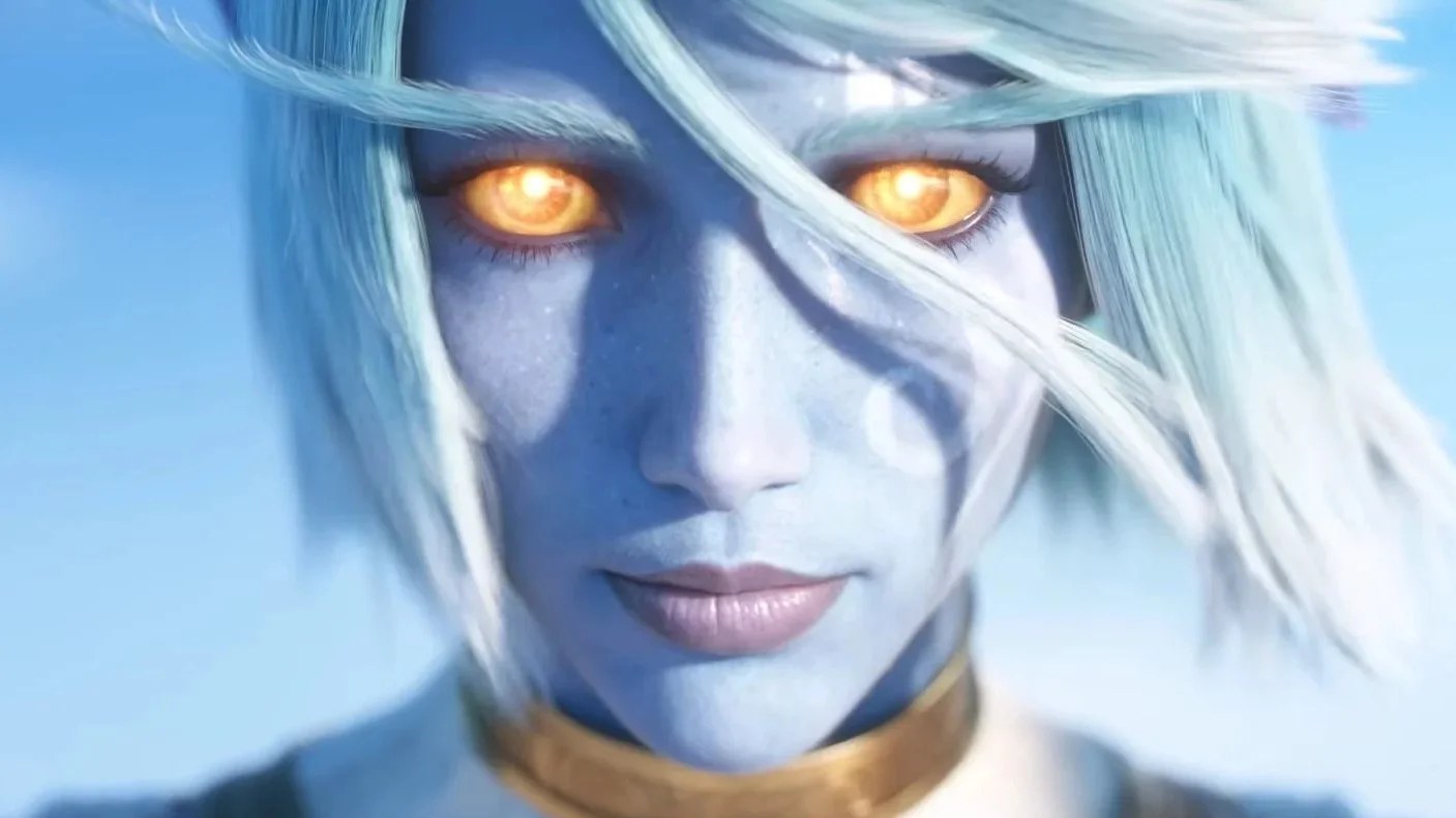 World of Warcraft Skyborne face from announcement trailer.