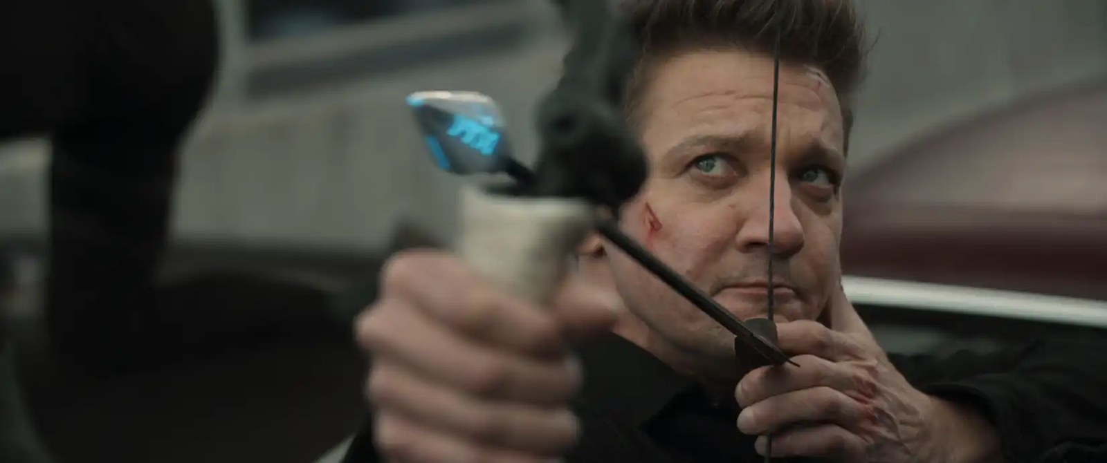 Jeremy Renner as Clint Barton/Hawkeye in Hawkeye.