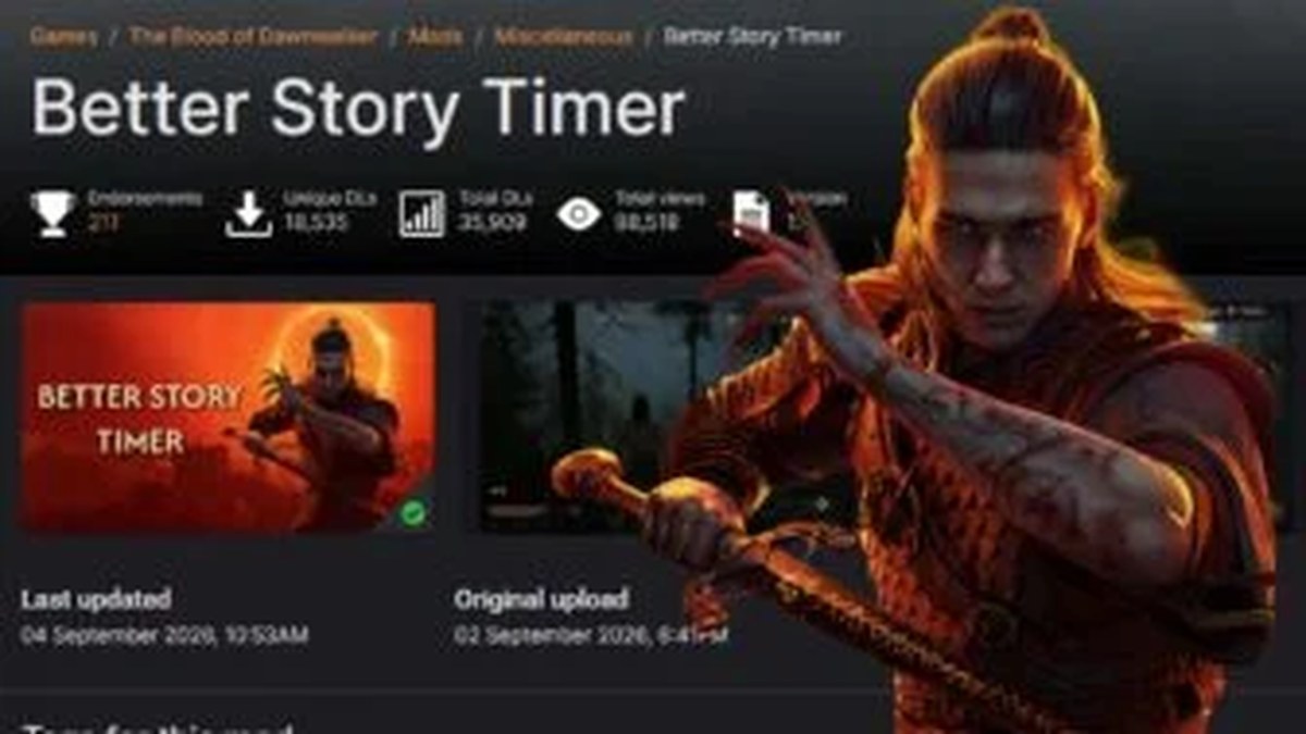 Blood Of Dawnwalker's Most Popular Mod Changes The Story Timer As Players Try To Remove Friction From The RPG